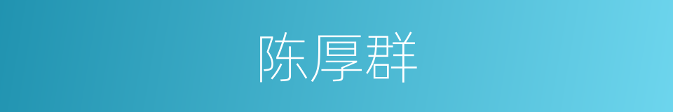 陈厚群的同义词