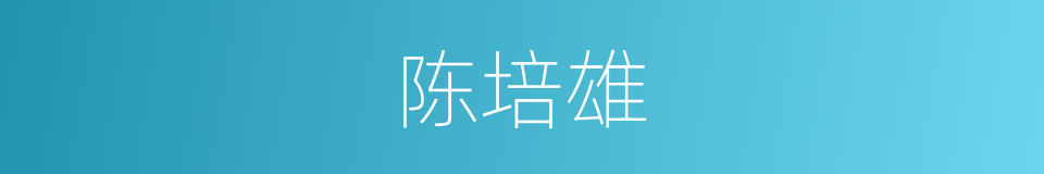 陈培雄的同义词