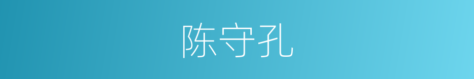 陈守孔的同义词