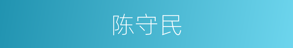 陈守民的同义词