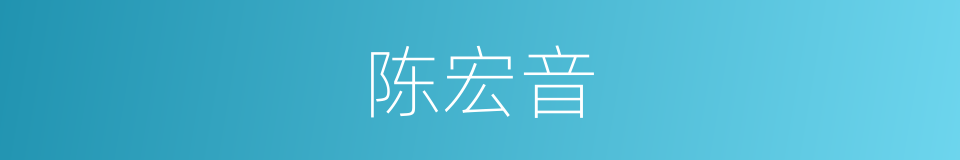 陈宏音的同义词