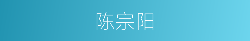 陈宗阳的同义词