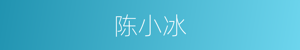 陈小冰的同义词