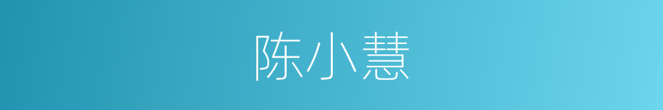 陈小慧的同义词