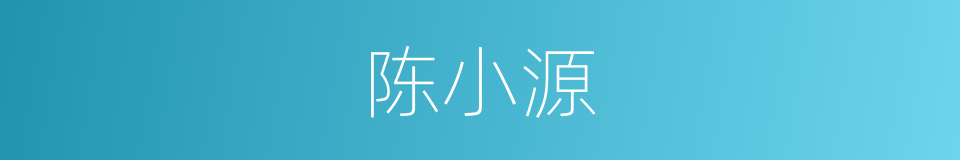 陈小源的同义词