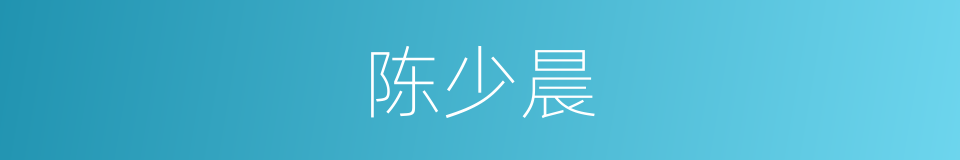 陈少晨的同义词