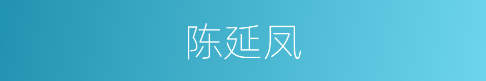 陈延凤的同义词