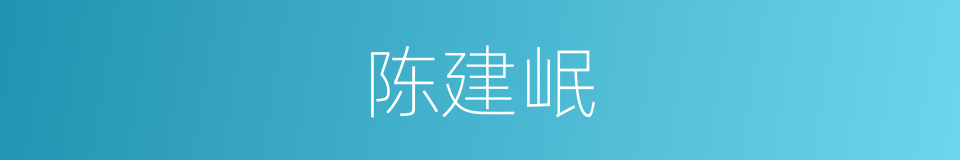 陈建岷的同义词