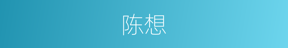 陈想的同义词