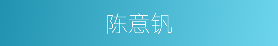 陈意钒的同义词