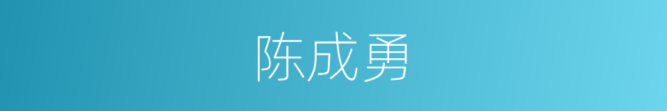 陈成勇的同义词