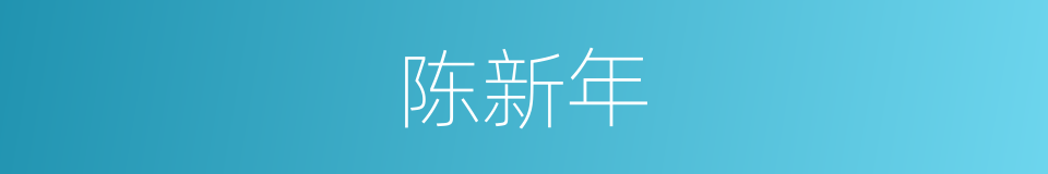 陈新年的同义词