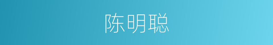 陈明聪的同义词