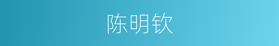 陈明钦的同义词
