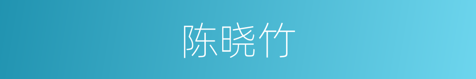 陈晓竹的同义词