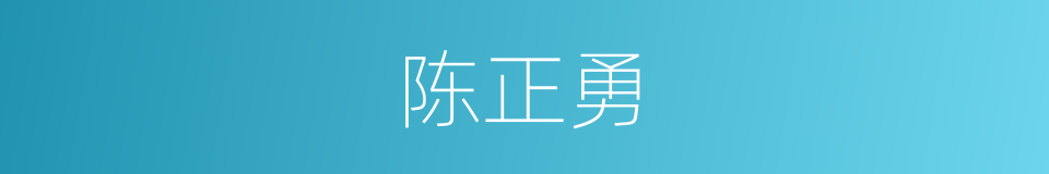 陈正勇的同义词