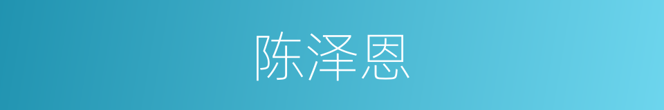 陈泽恩的同义词