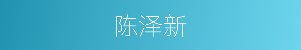 陈泽新的同义词