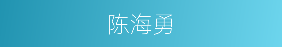 陈海勇的同义词