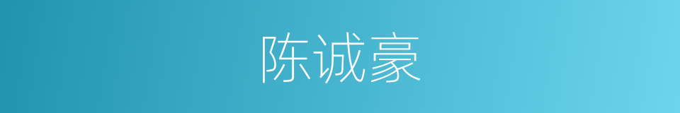 陈诚豪的同义词