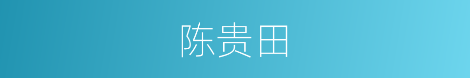 陈贵田的同义词