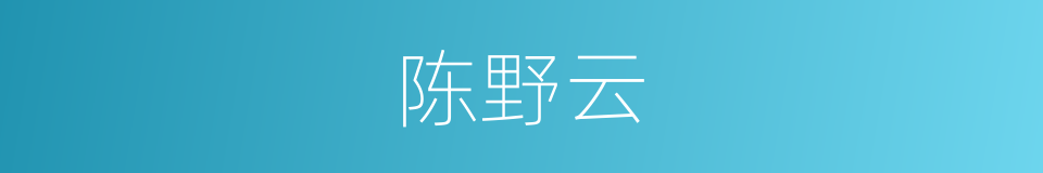 陈野云的同义词