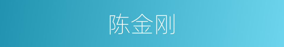 陈金刚的同义词