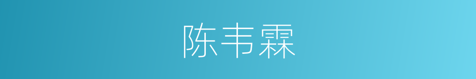陈韦霖的同义词