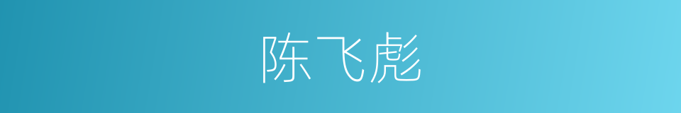 陈飞彪的同义词