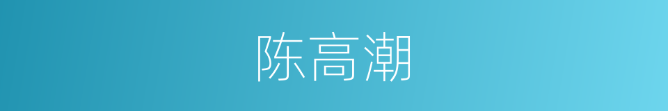 陈高潮的同义词