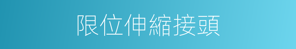 限位伸縮接頭的同義詞