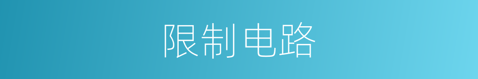 限制电路的同义词