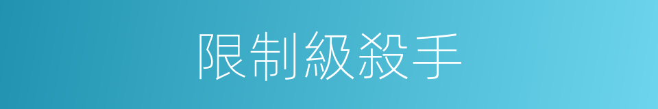 限制級殺手的同義詞