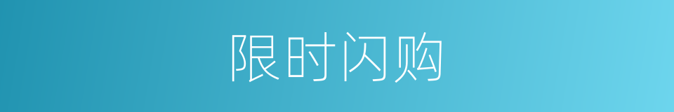 限时闪购的同义词