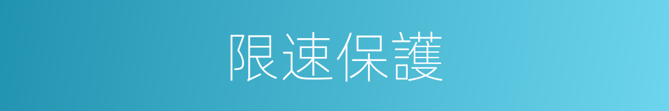 限速保護的同義詞
