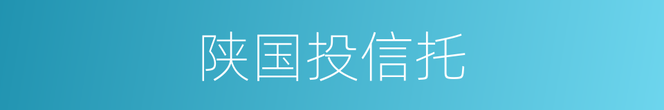 陕国投信托的同义词