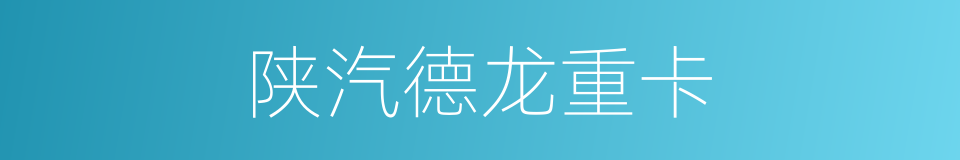 陕汽德龙重卡的同义词