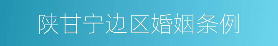 陕甘宁边区婚姻条例的同义词
