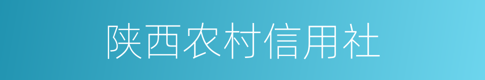 陕西农村信用社的同义词