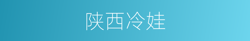 陕西冷娃的意思
