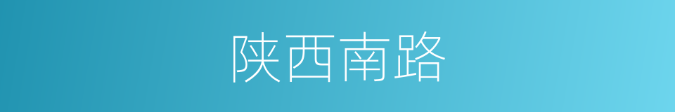 陕西南路的同义词