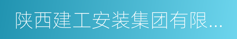 陕西建工安装集团有限公司的同义词