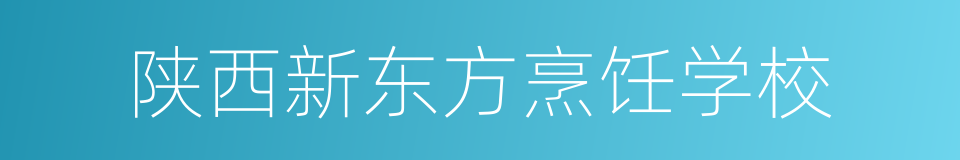 陕西新东方烹饪学校的同义词