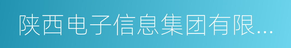 陕西电子信息集团有限公司的同义词