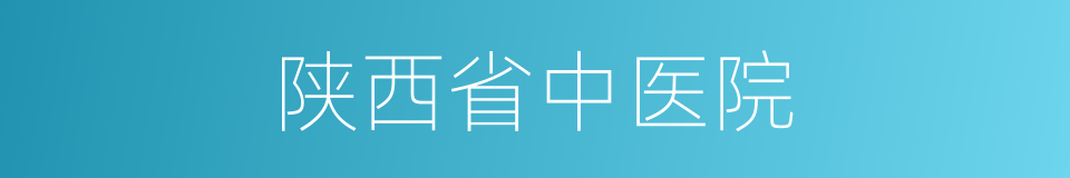 陕西省中医院的同义词