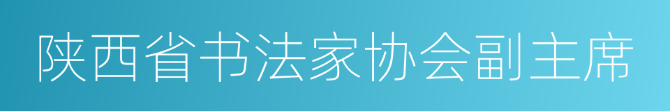 陕西省书法家协会副主席的同义词