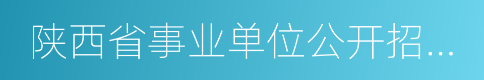 陕西省事业单位公开招聘工作人员实施办法的同义词