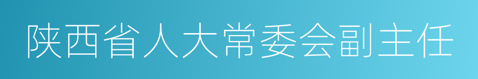 陕西省人大常委会副主任的同义词