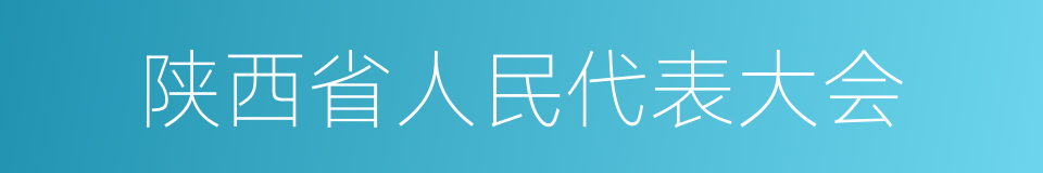 陕西省人民代表大会的同义词