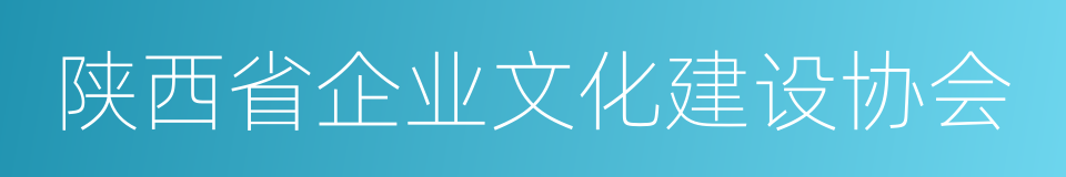 陕西省企业文化建设协会的同义词